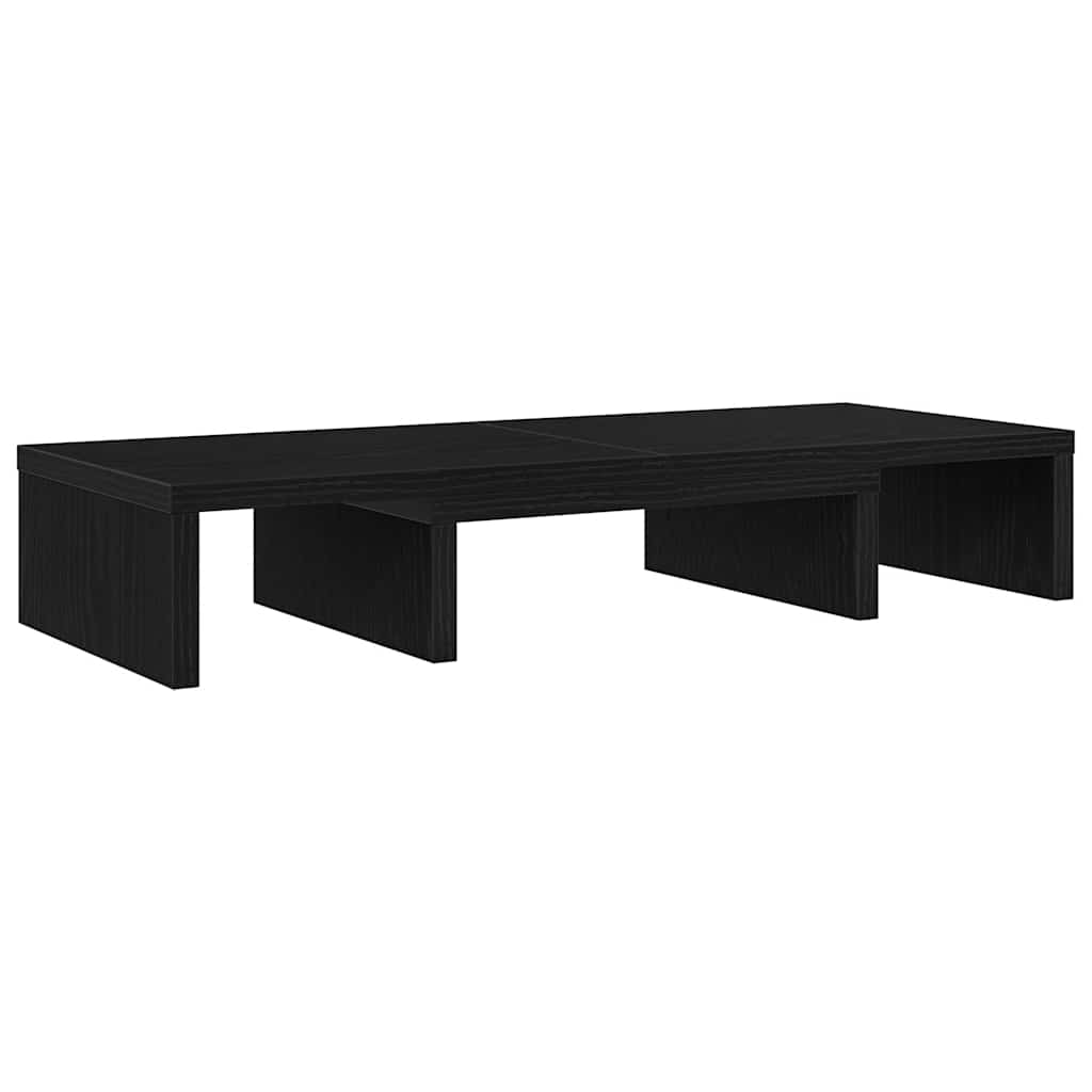 Podesivi stalak za monitor crni hrast 60x24x10,5 cm inženjerski drvo