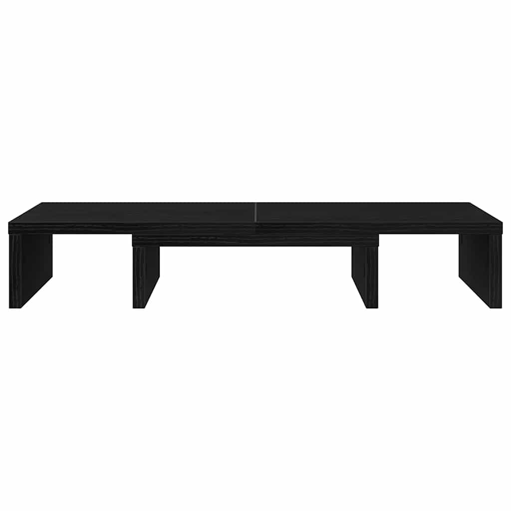 Podesivi stalak za monitor crni hrast 60x24x10,5 cm inženjerski drvo