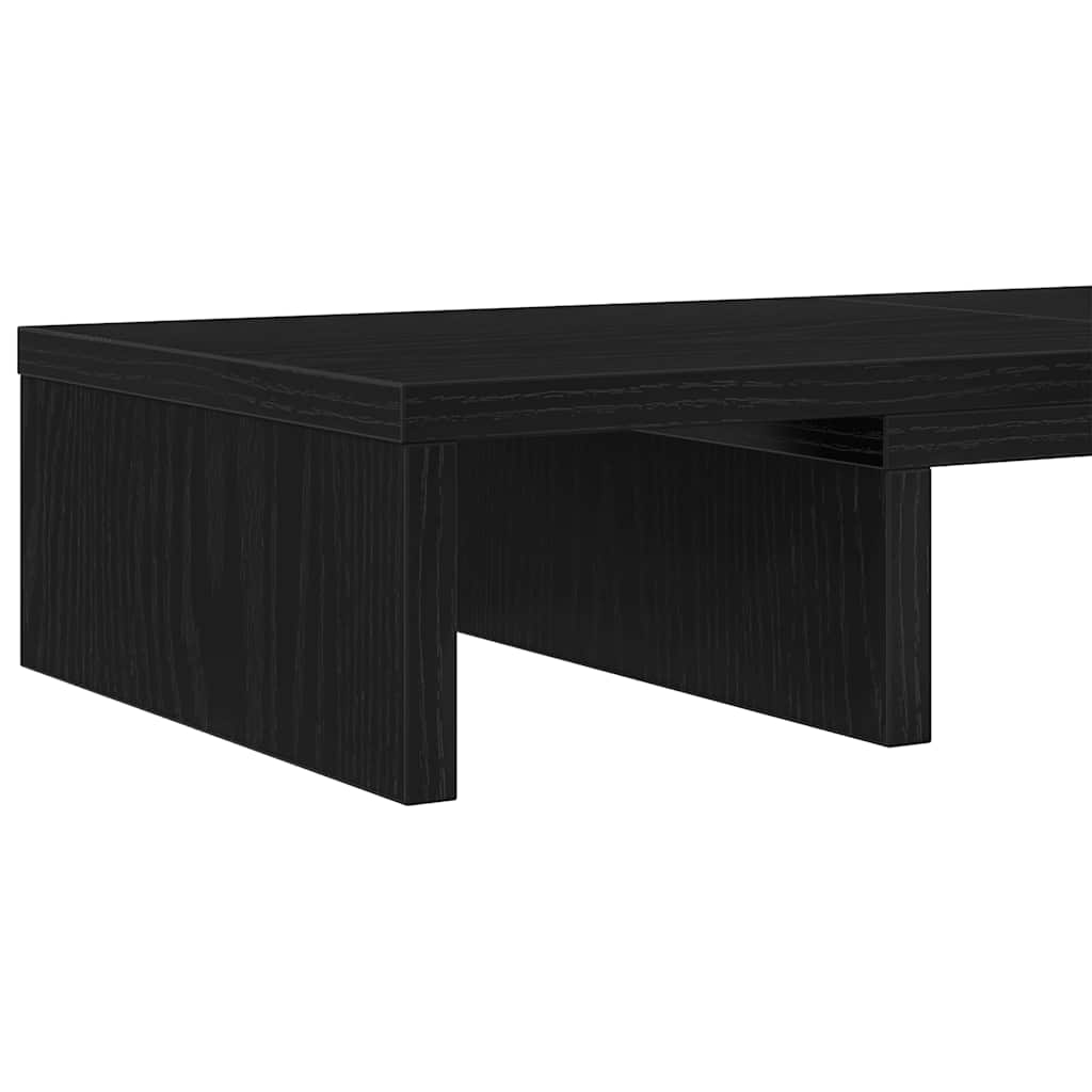 Podesivi stalak za monitor crni hrast 60x24x10,5 cm inženjerski drvo