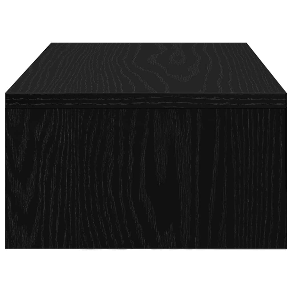 Stalak za monitor s ladicama Crni hrast 50x27x15 cm Konstruirano drvo