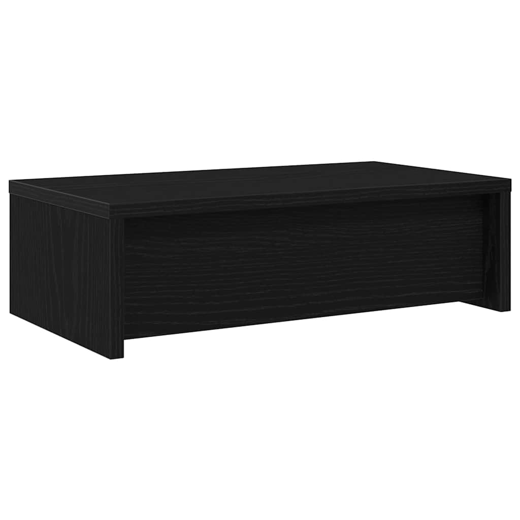 Stalak za monitor s ladicama Crni hrast 50x27x15 cm Konstruirano drvo
