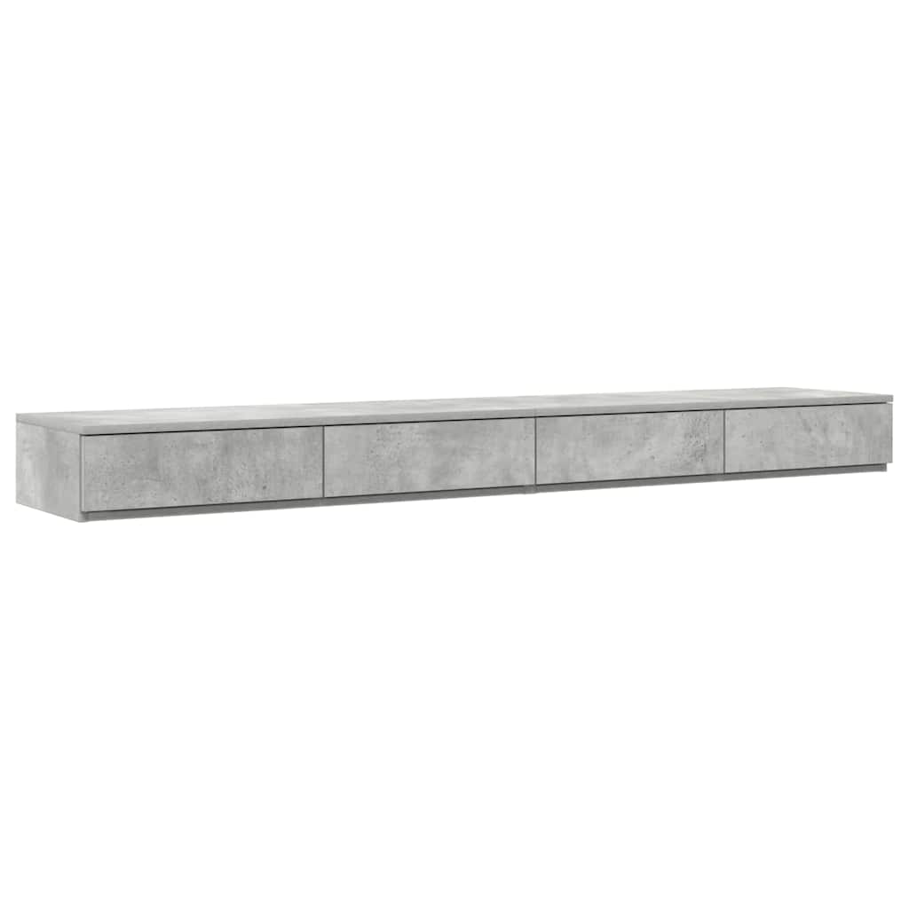 Krevet s ladicama Betonski sivi 180 cm Konstruirano drvo