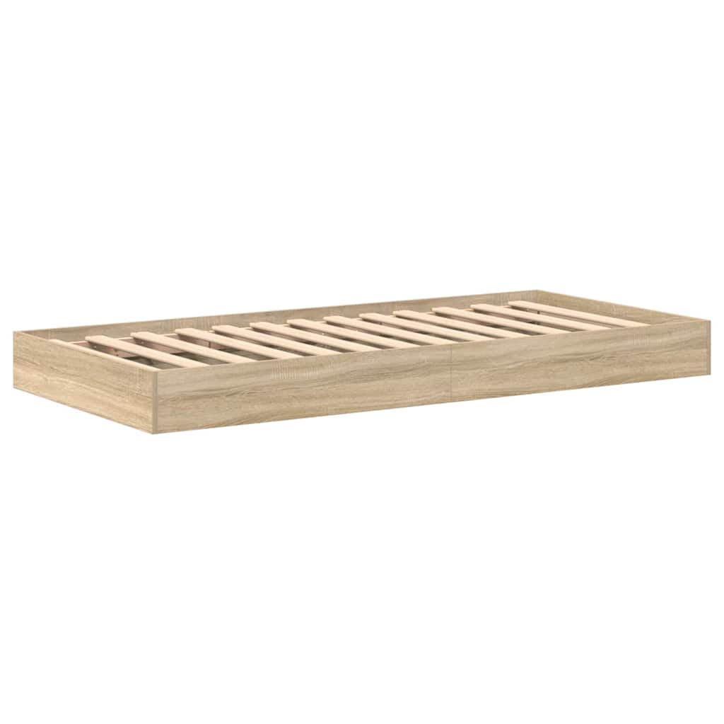 Krevet s policama sonoma hrast 100 x 200 cm Konstruirano drvo
