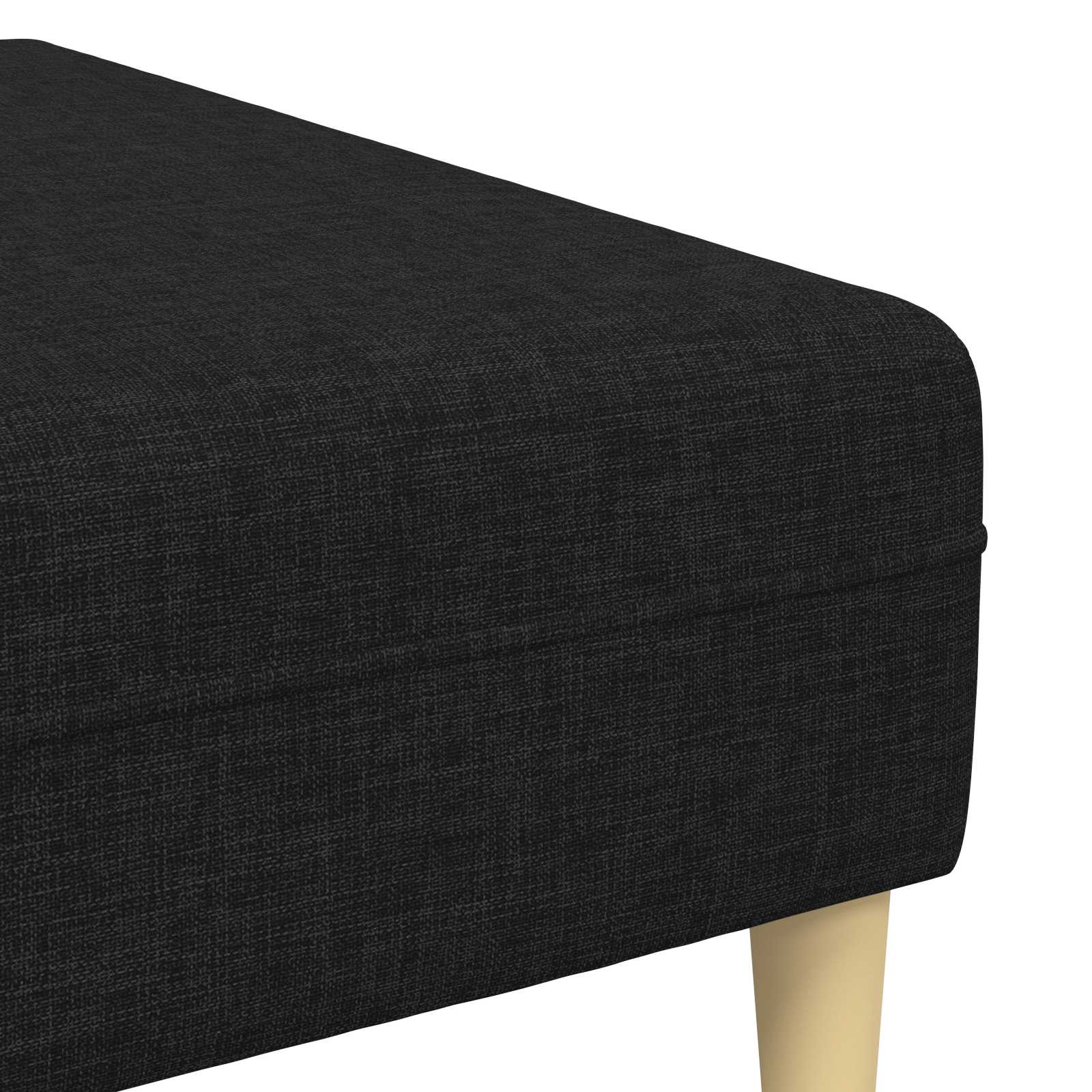 Sofa s jastukom 3 pcs Crna tkanina