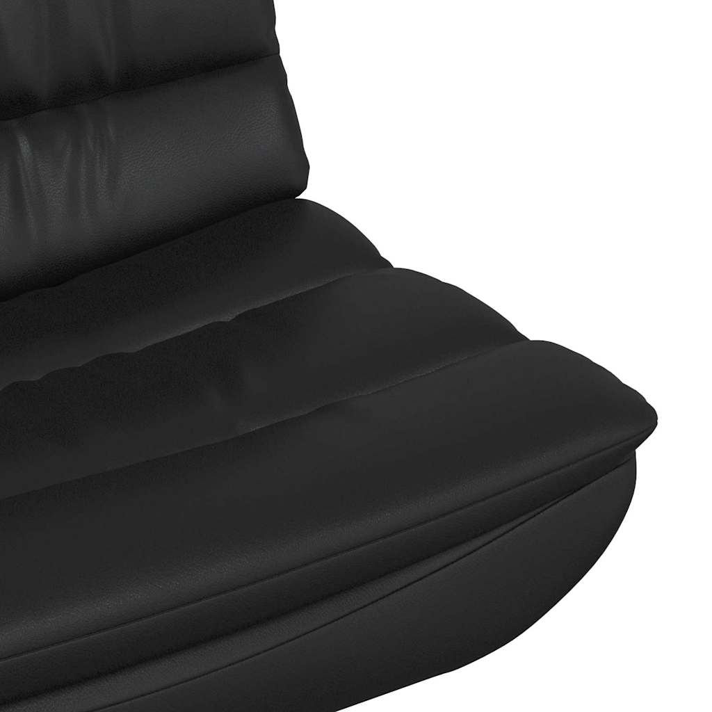 Stolica na kotačiće Crna 63 x 75 x 76 cm PU