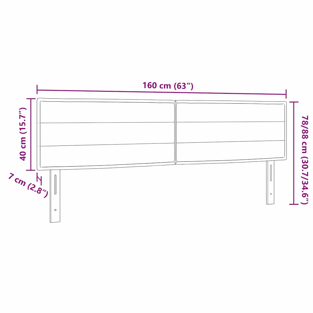 Uzglavlje Plava 160 cm tkanina