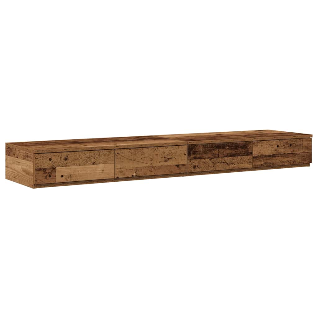 Ladice za krevet s ladicama Staro drvo 160 x 36,5 x 16,5 cm
