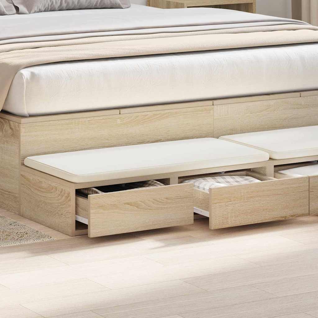 Ladice za krevet s ladicama Sonoma hrast 135 x 36,5 x 16,5 cm