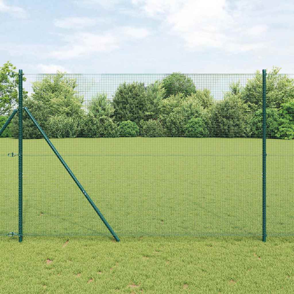 Zavarena žičana ograda 2500 x 150 cm Zelena