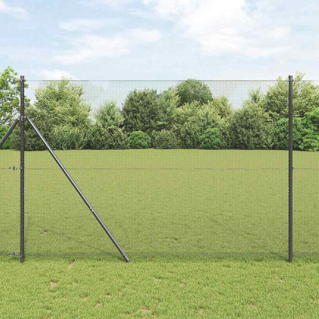 Zavarena žičana ograda 2500 x 160 cm Siva
