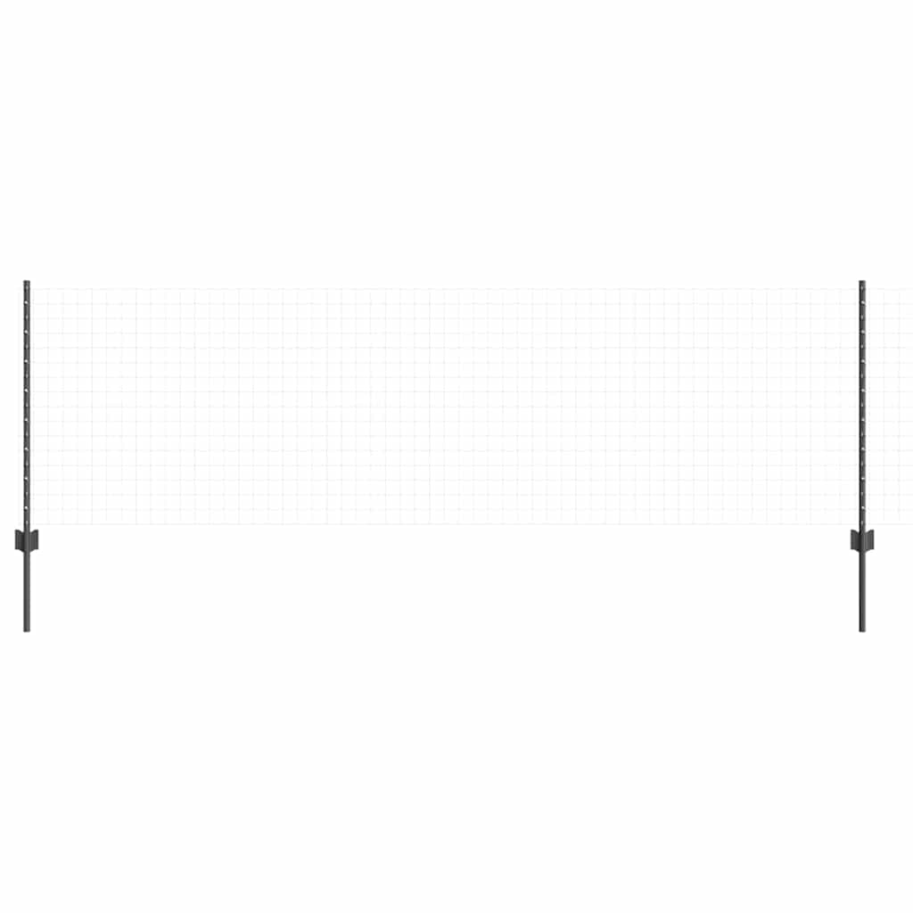 Stup za ogradu 22 pcs Siva 120 cm Čelik