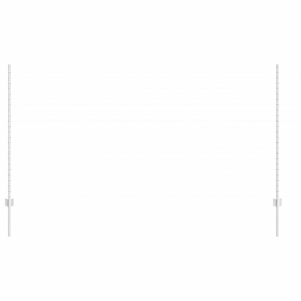 Stup za ogradu 22 pcs Srebrno 180 cm Čelik