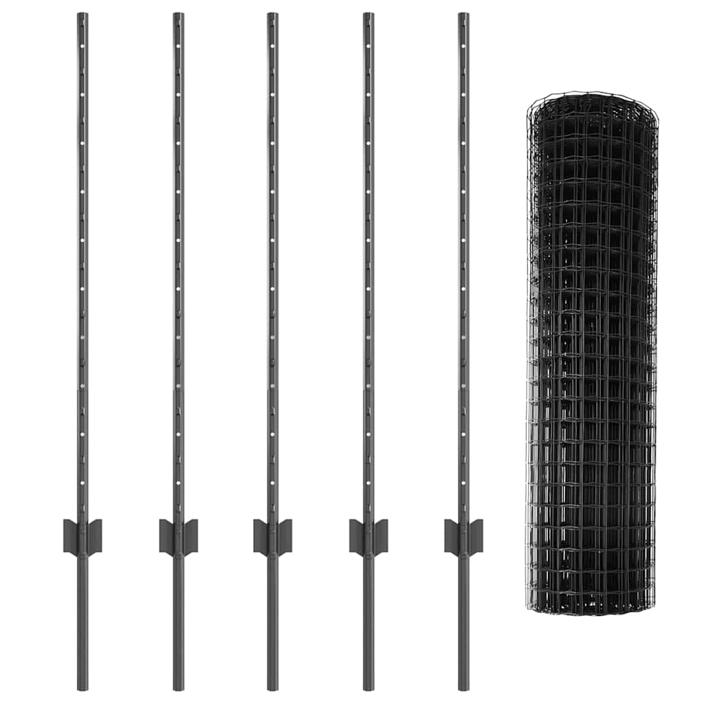 Zavarena žičana ograda 10 x 1 m (Š x V) Čelik premazan PVC-om