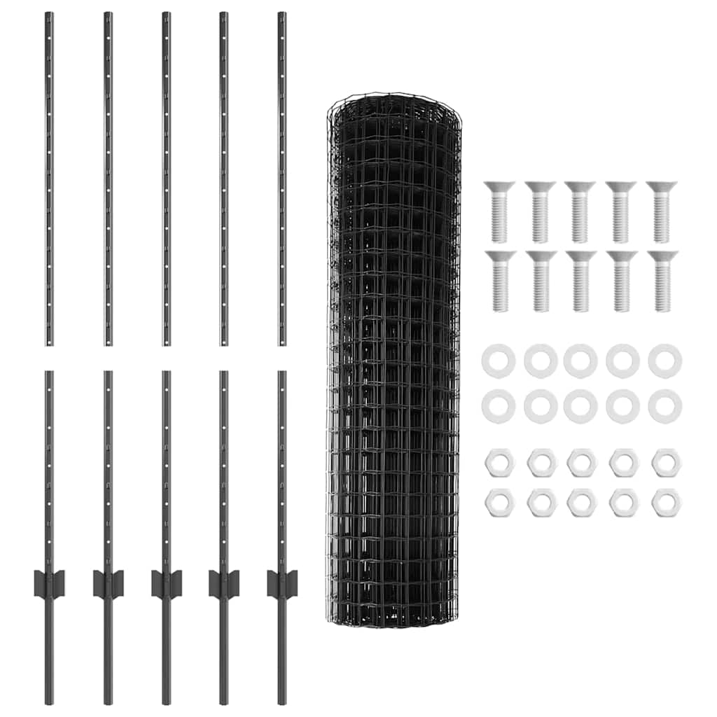 Zavarena žičana ograda 10 x 1,2 m (Š x V) Čelik premazan PVC-om