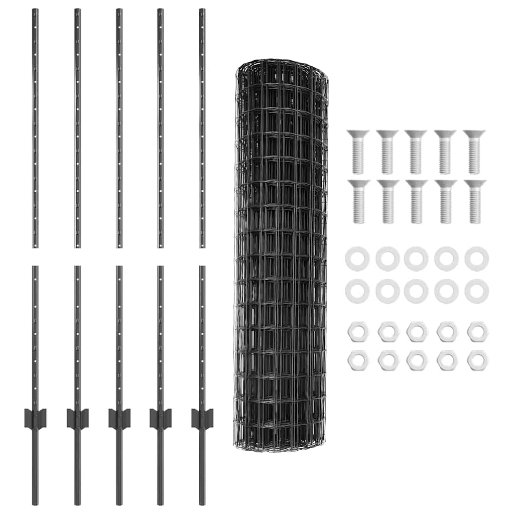 Zavarena žičana ograda 10 x 1,2 m (Š x V) Čelik premazan PVC-om
