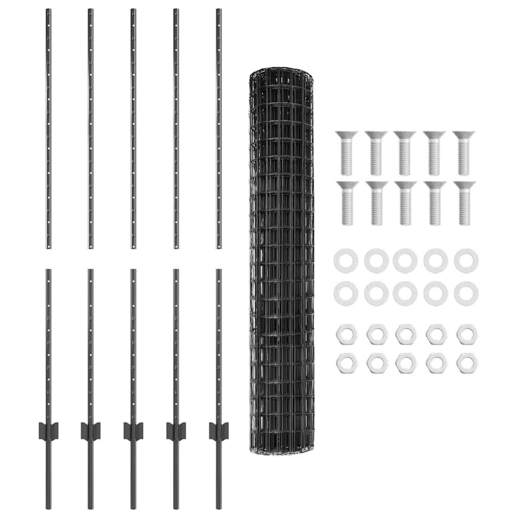 Zavarena žičana ograda 10 x 1,4 m (Š x V) Čelik premazan PVC-om