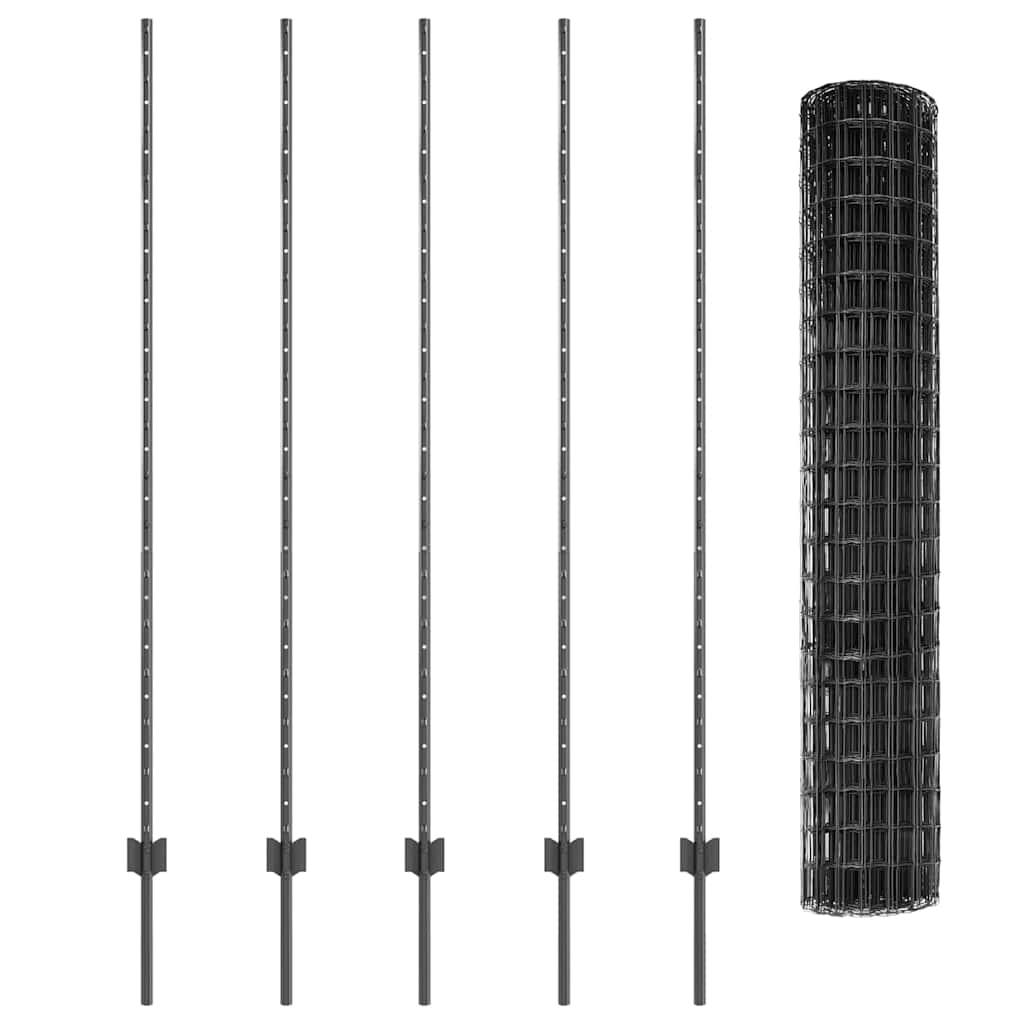 Zavarena žičana ograda 10 x 1,6 m (Š x V) Čelik premazan PVC-om