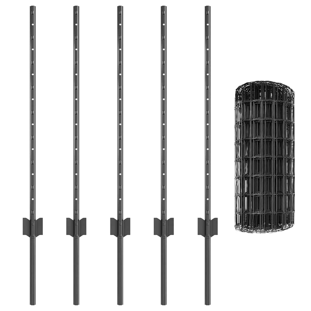 Zavarena žičana ograda 10 x 0,8 m (Š x V) Čelik premazan PVC-om
