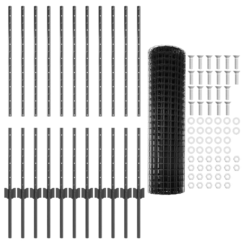 Zavarena žičana ograda 25 x 1 m (Š x V) Čelik premazan PVC-om
