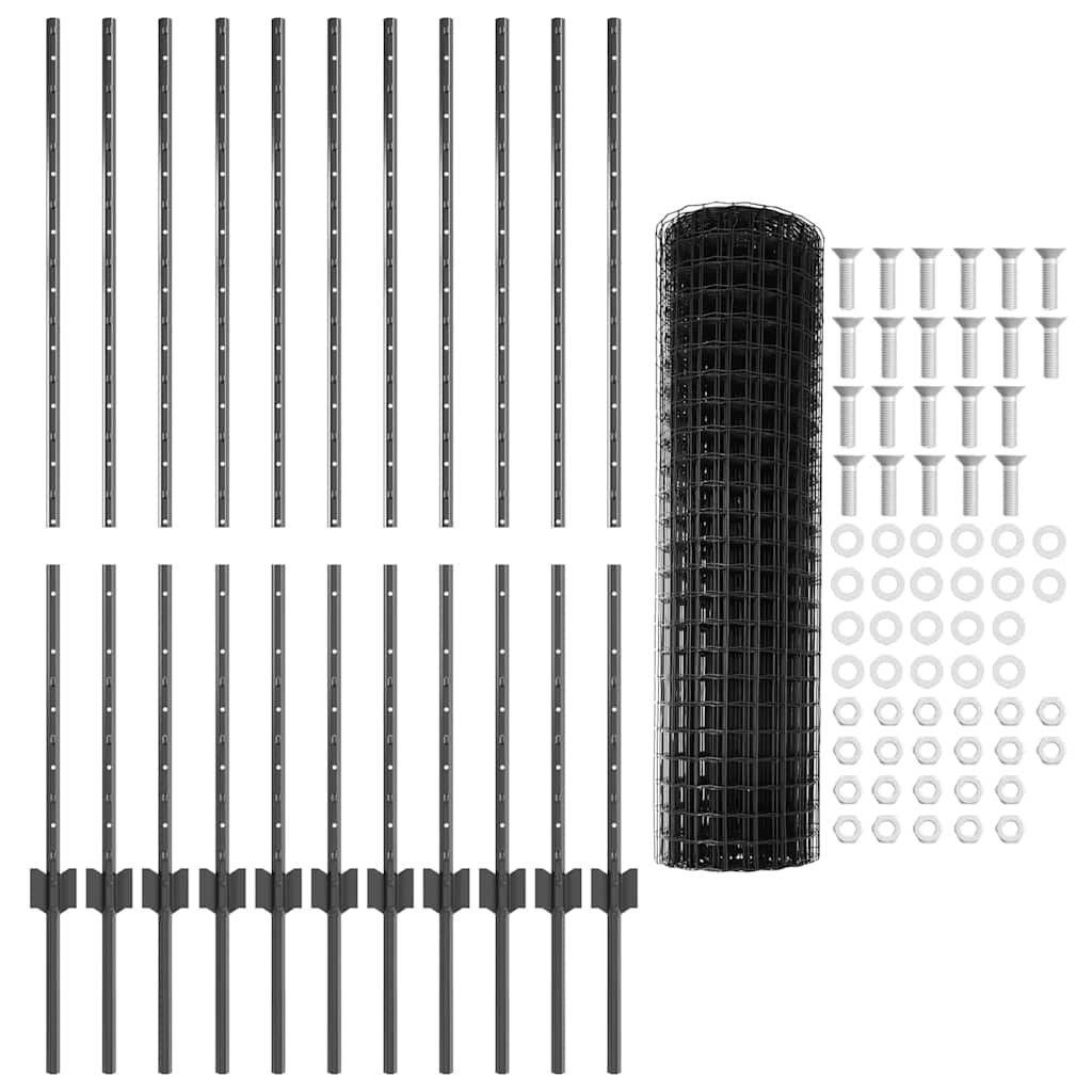 Zavarena žičana ograda 25 x 1,2 m (Š x V) Čelik premazan PVC-om