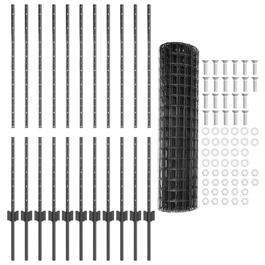 Zavarena žičana ograda 25 x 1,2 m (Š x V) Čelik premazan PVC-om