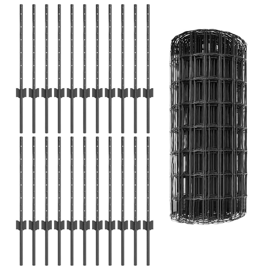 Zavarena žičana ograda 50 x 0,6 m (Š x V) Čelik premazan PVC-om