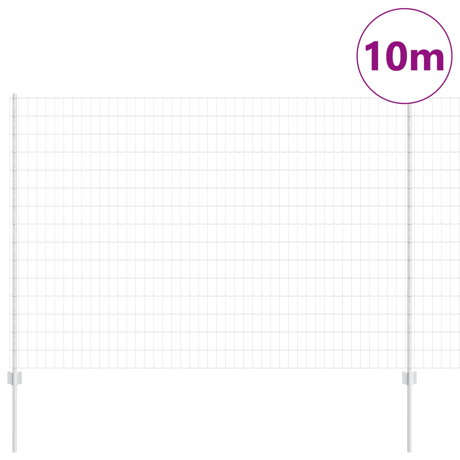 Zavarena žičana ograda 10 x 1,6 m (Š x V) Vruće pocinčani čelik