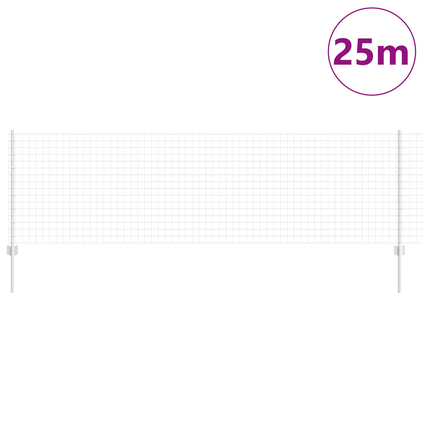 Zavarena žičana ograda 25 x 0,8 m (Š x V) Vruće pocinčani čelik