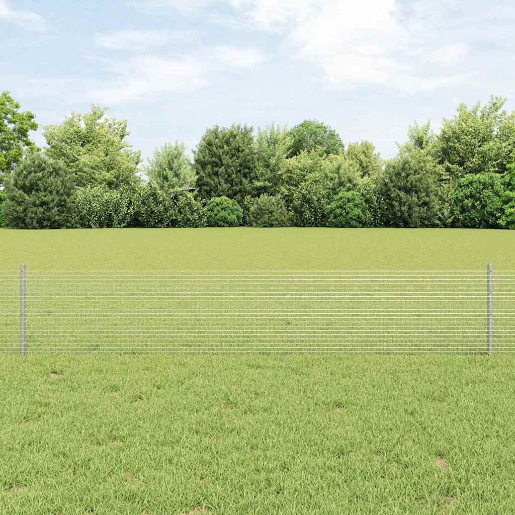 Zavarena žičana ograda s postom 10 x 0,4 m Srebrna Mreža