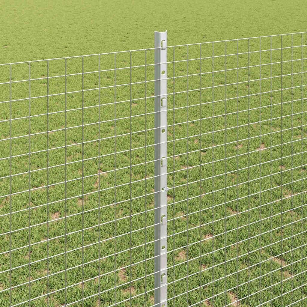 Zavarena žičana ograda s postom 10 x 1,4 m Srebrna Mreža