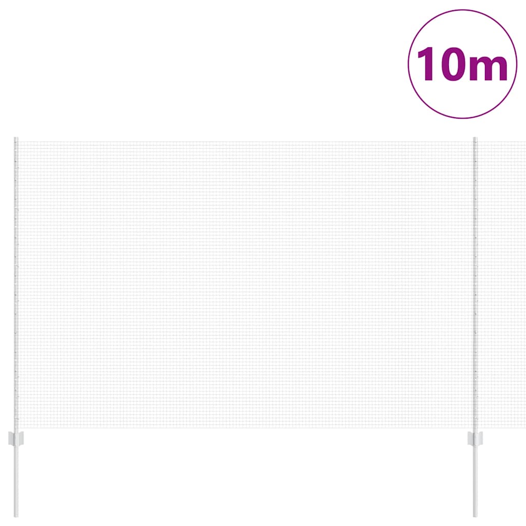 Zavarena žičana ograda s postom 10 x 1,6 m Srebrna Mreža