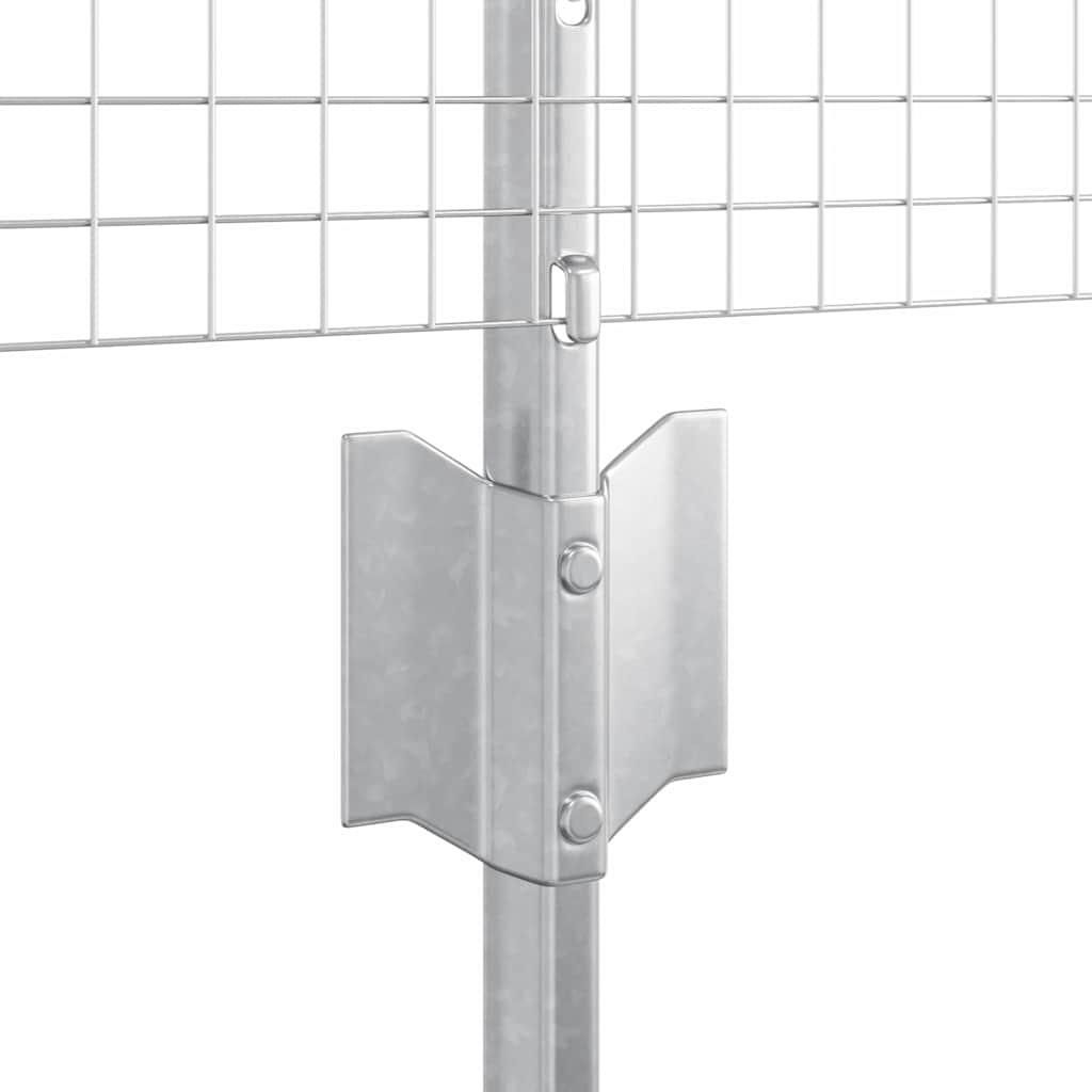 Zavarena žičana ograda s postom 25 x 0,4 m Srebrna Mreža