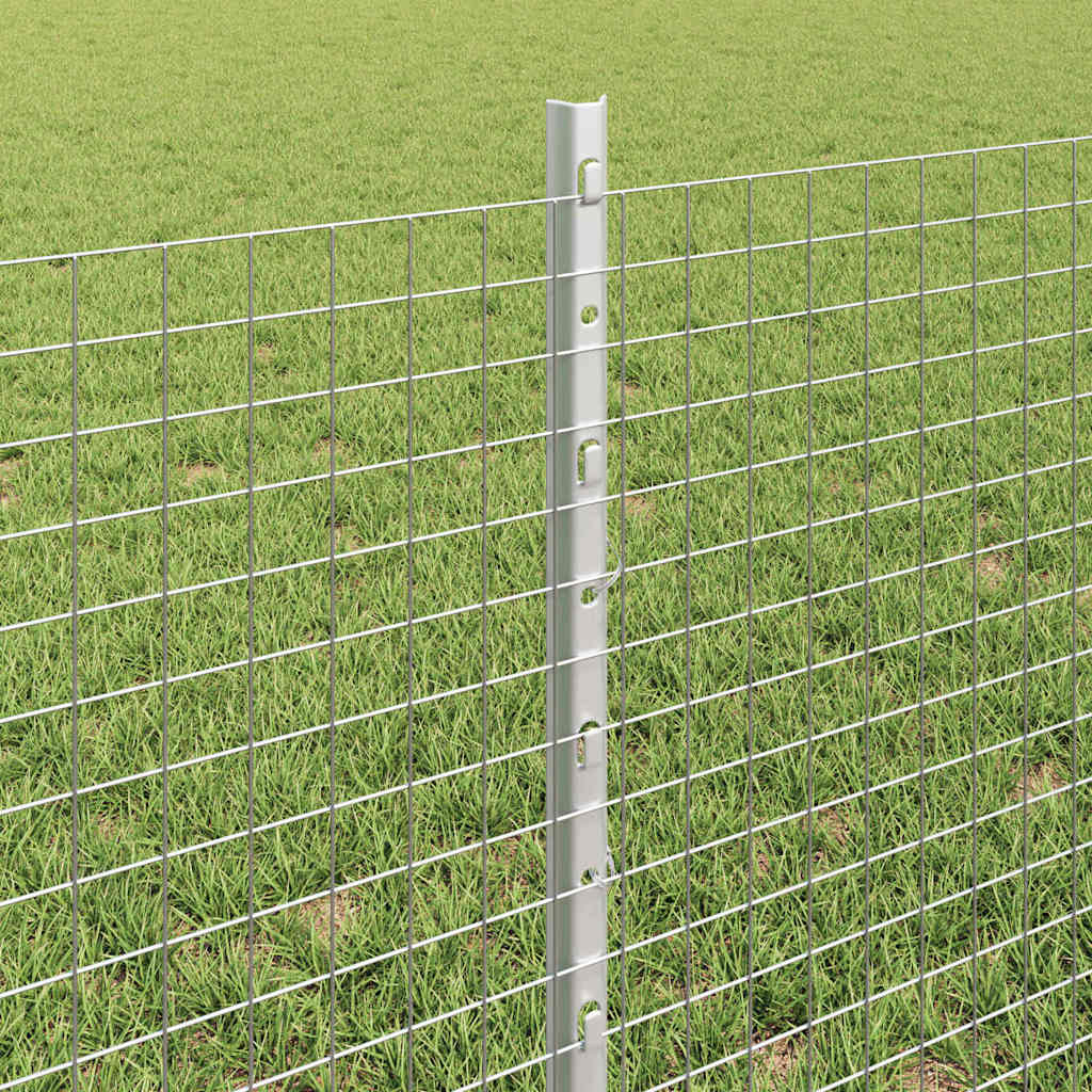 Zavarena žičana ograda s postom 25 x 0,6 m Srebrna Mreža