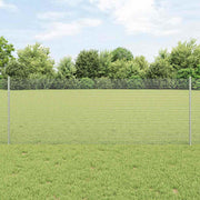 Zavarena žičana ograda s postom 25 x 0,8 m Srebrna Mreža