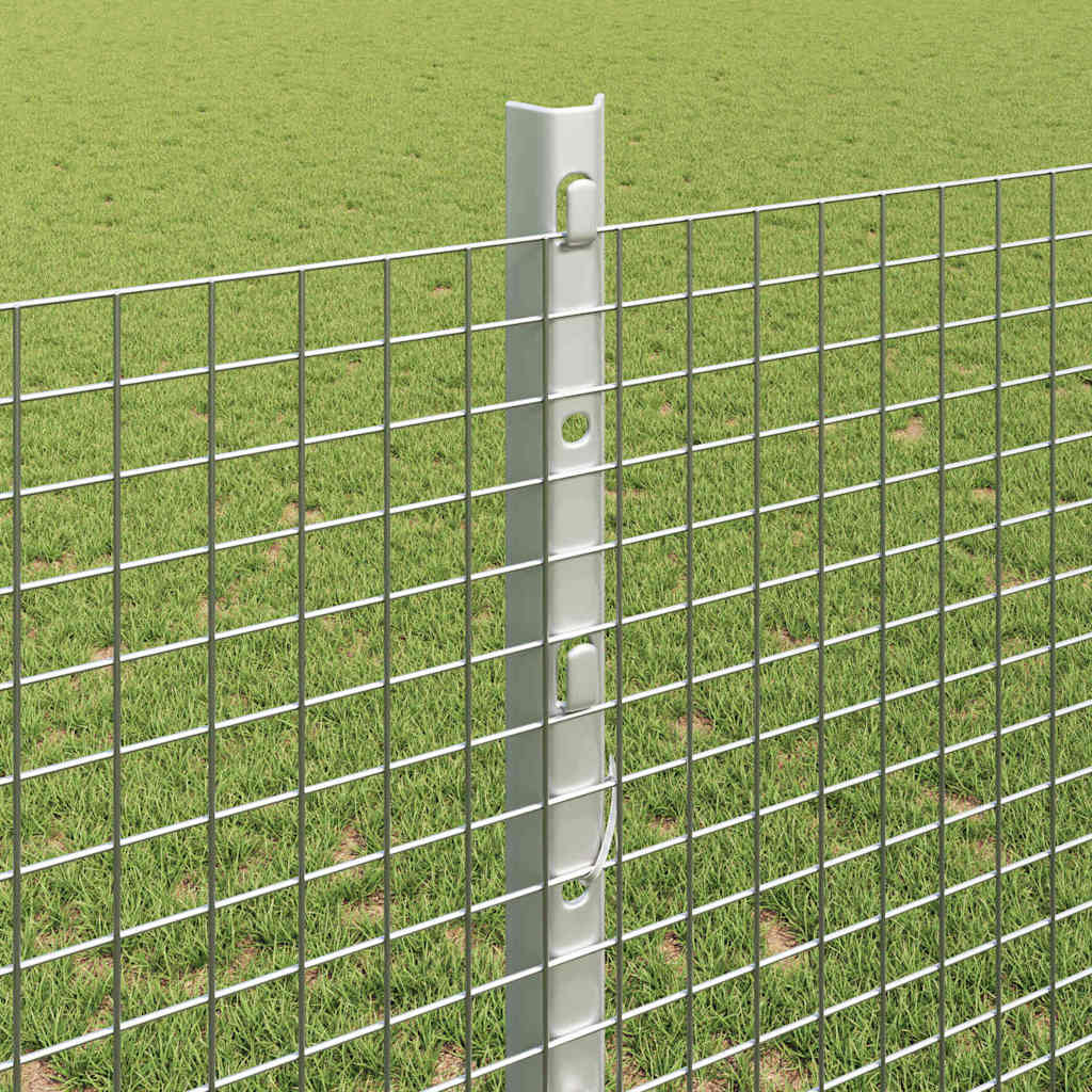 Zavarena žičana ograda s postom 25 x 1,2 m Srebrna Mreža