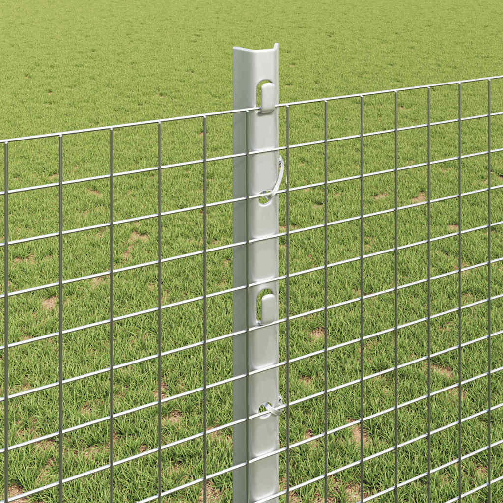 Zavarena žičana ograda s postom 25 x 1,2 m Srebrna Mreža