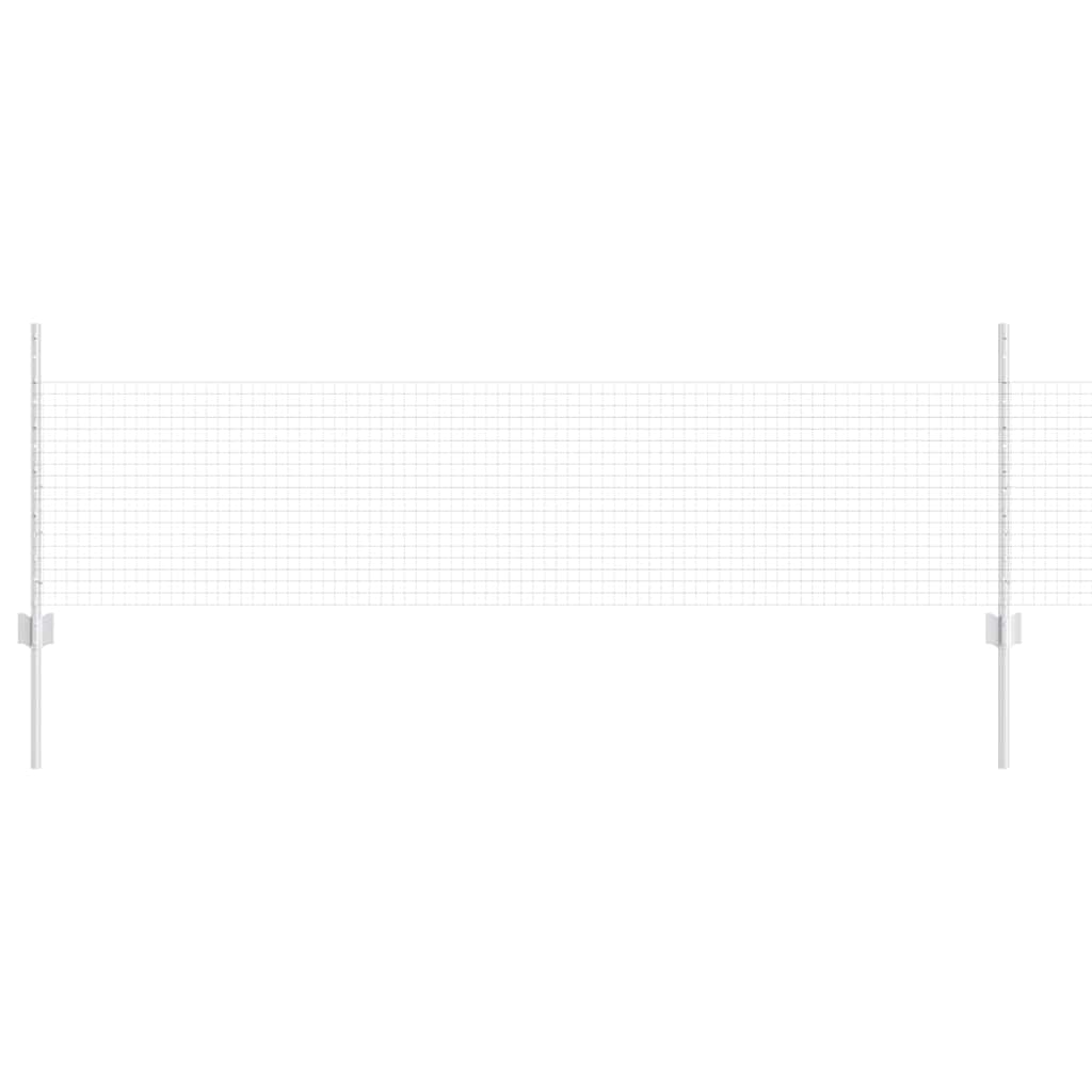 Zavarena žičana ograda s postom 50 x 0,5 m Srebrna Mreža