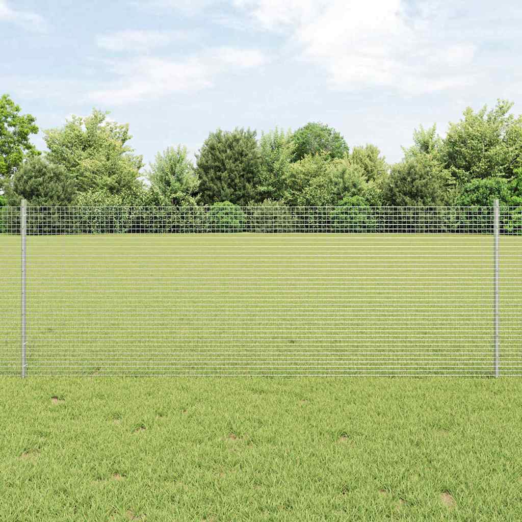 Zavarena žičana ograda s postom 50 x 0,8 m Srebrna Mreža