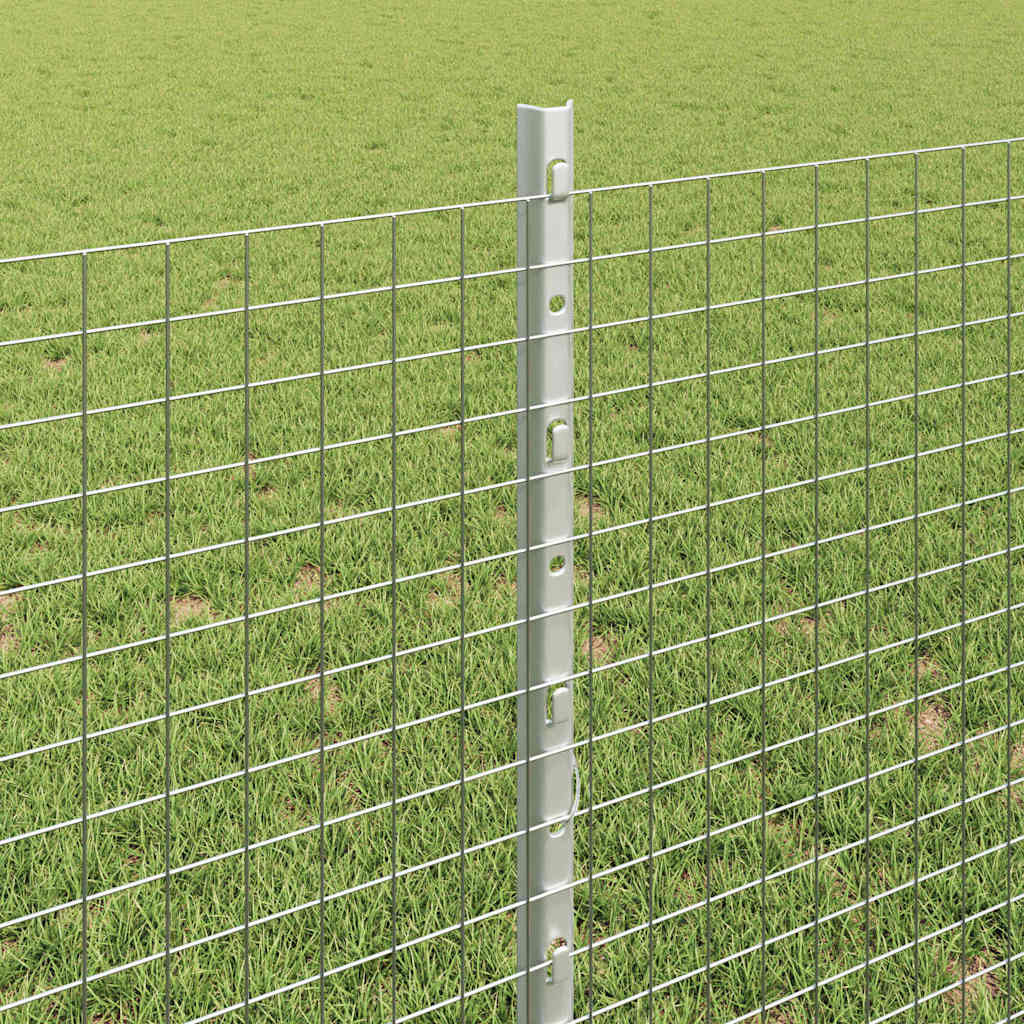 Zavarena žičana ograda s postom 50 x 0,8 m Srebrna Mreža