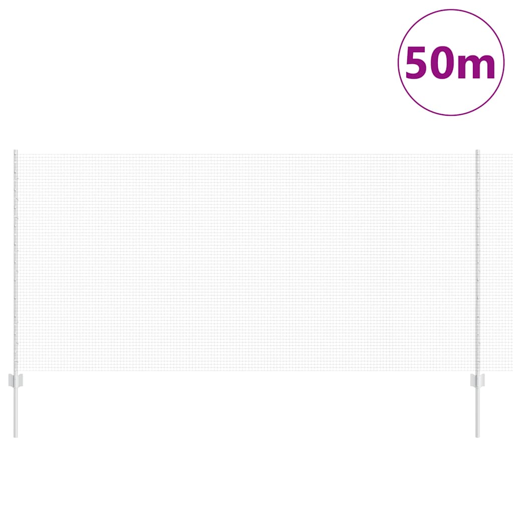Zavarena žičana ograda s postom 50 x 1,2 m Srebrna Mreža