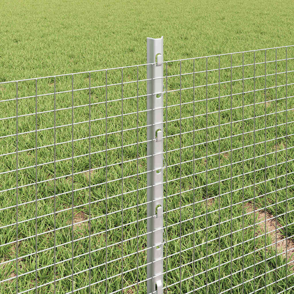 Zavarena žičana ograda s postom 100 x 0,4 m Srebrna Mreža