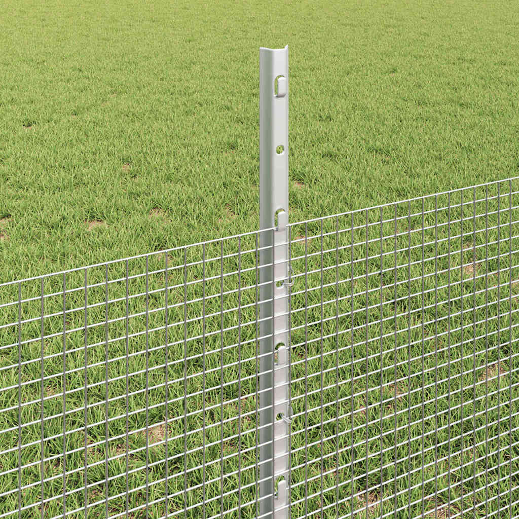 Zavarena žičana ograda s postom 100 x 0,5 m Srebrna Mreža