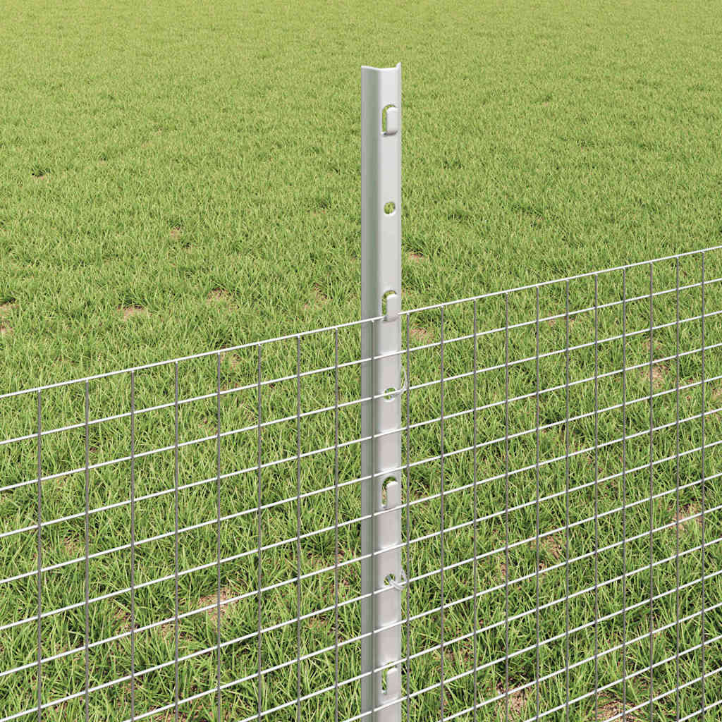 Zavarena žičana ograda s postom 100 x 0,5 m Srebrna Mreža