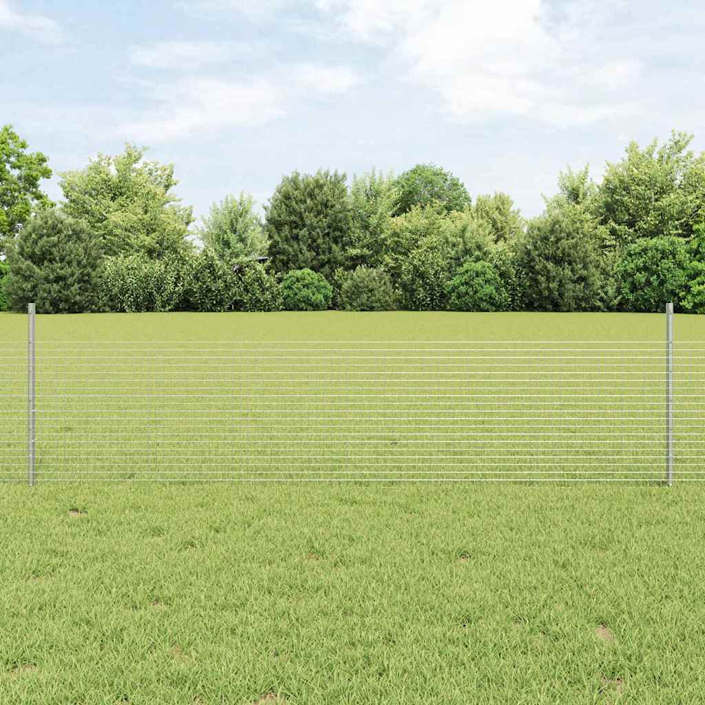 Zavarena žičana ograda s postom 100 x 0,5 m Srebrna Mreža