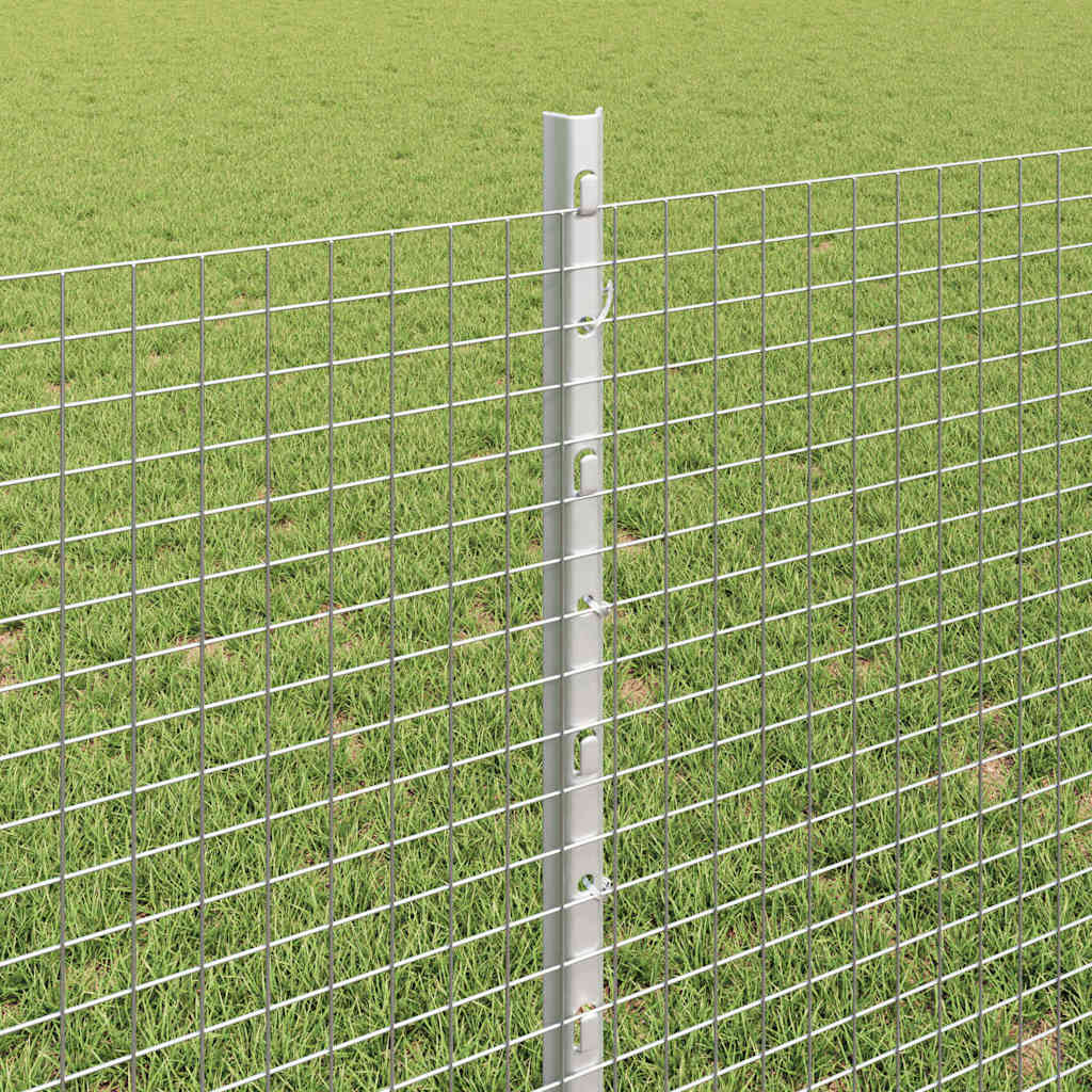 Zavarena žičana ograda s postom 100 x 0,8 m Srebrna Mreža