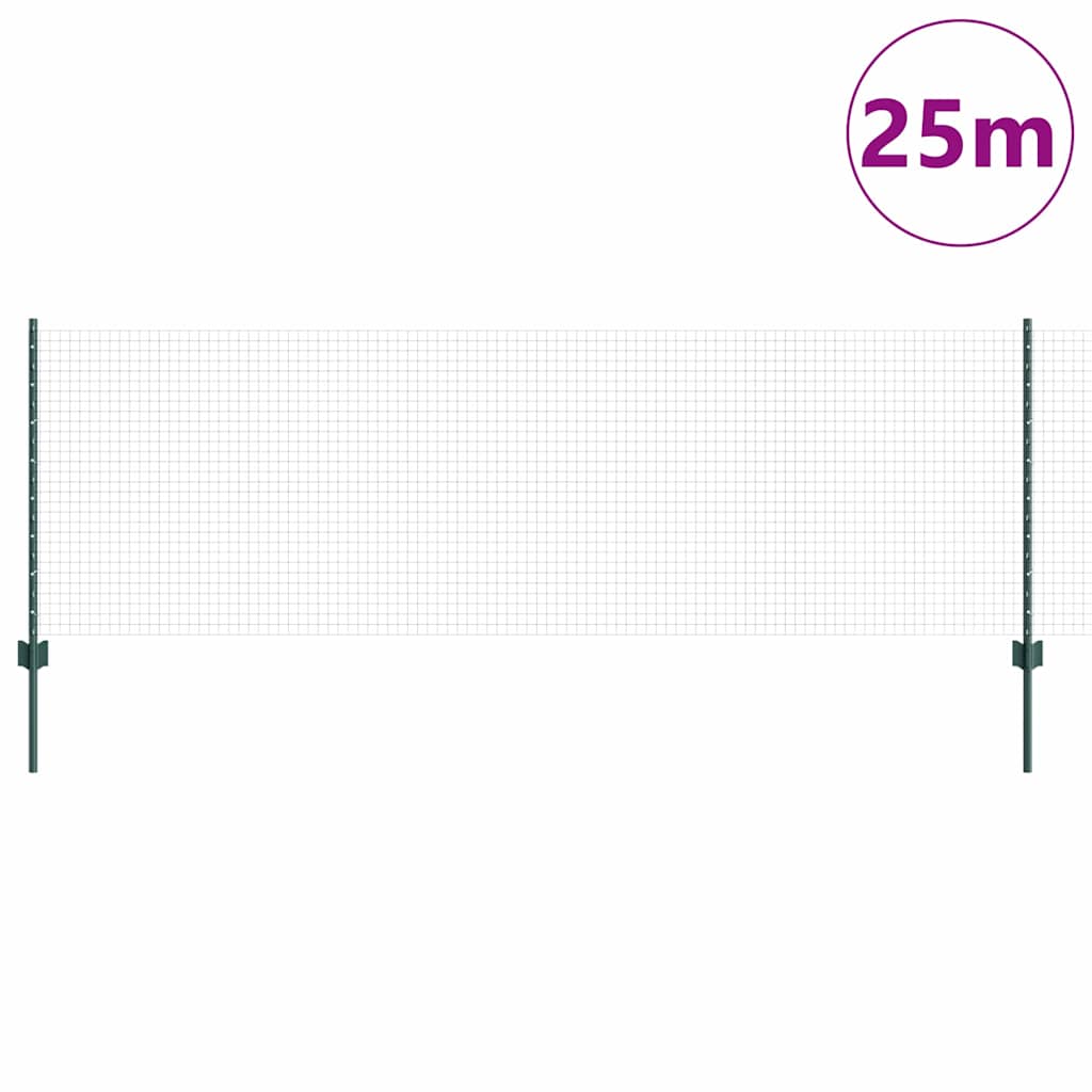 Zavarena žičana ograda s postom 25 x 0,8 m Zelena Mreža