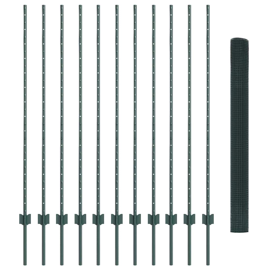 Zavarena žičana ograda s postom 25 x 1,4 m Zelena Mreža
