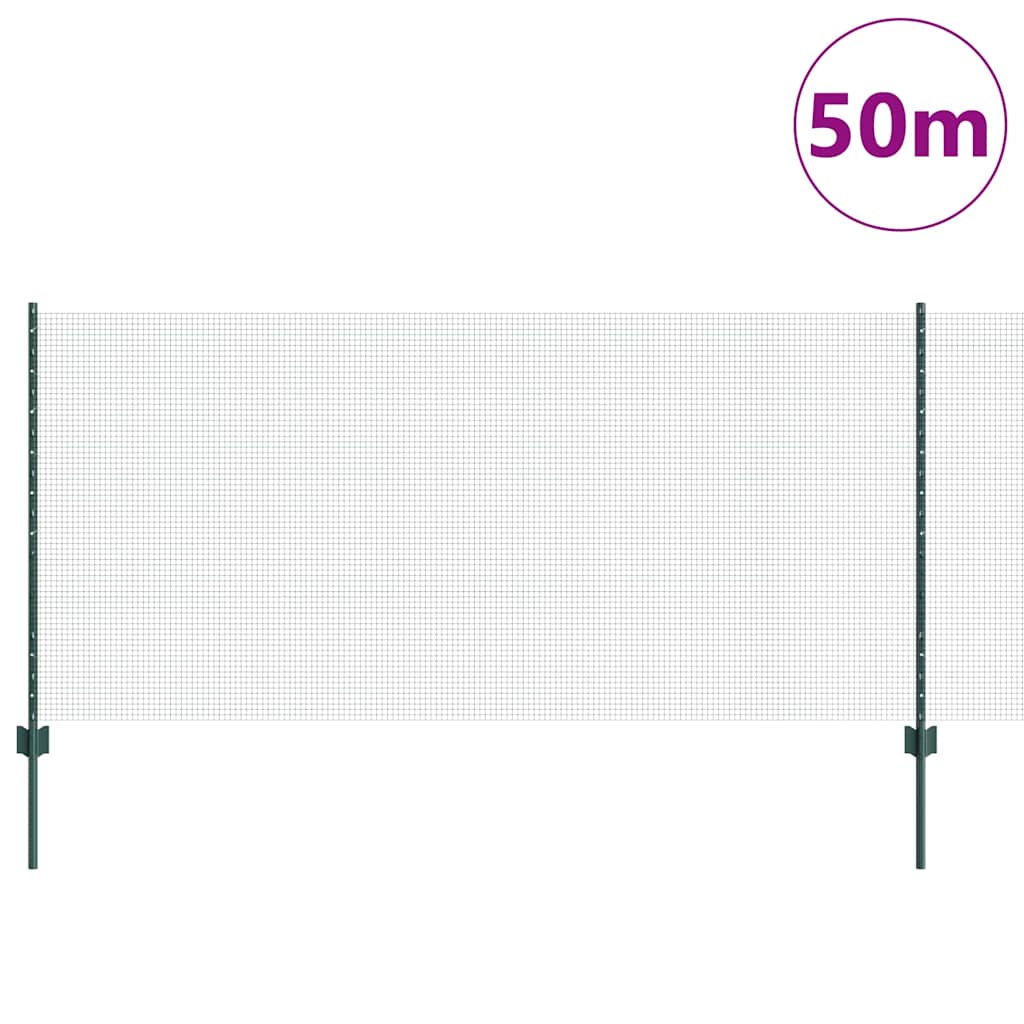 Zavarena žičana ograda s postom 50 x 1 m Čelik premazan PVC-om