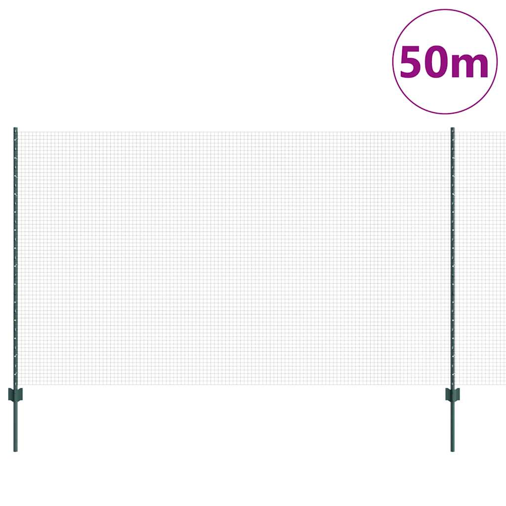 Zavarena žičana ograda s postom 50 x 1,4 m Zelena Mreža