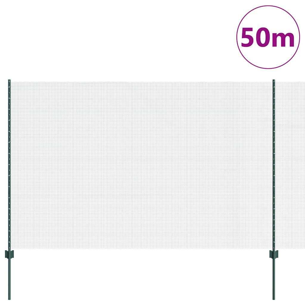 Zavarena žičana ograda s postom 50 x 1,5 m Zelena Mreža